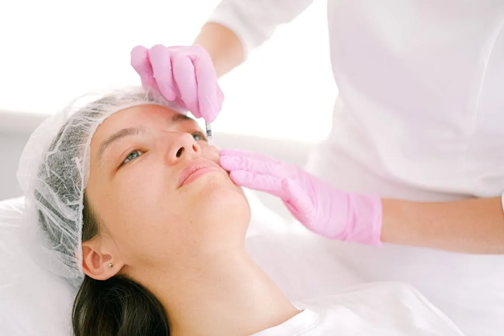 Botox treatment being administered