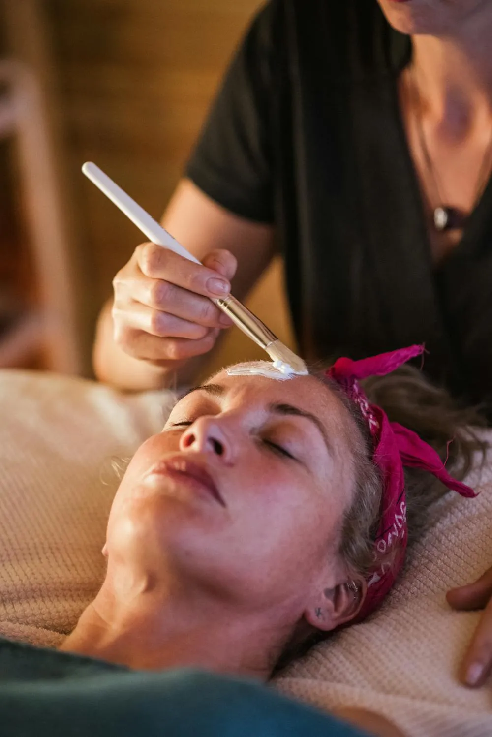 HydraFacial device in use