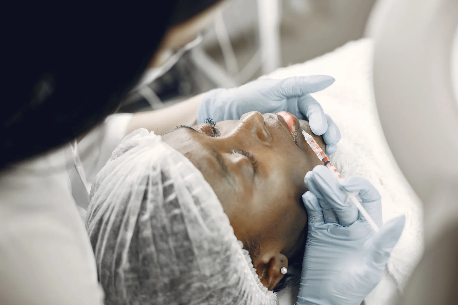 Portrait during an injectable treatment